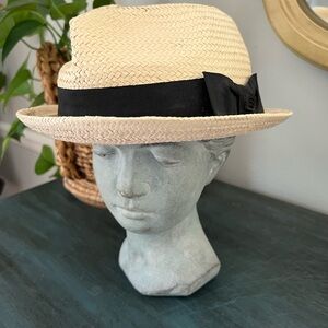 SEANJOHN Fedora hat with hat band and logo on side. L/XL